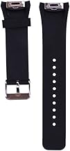 1PC Large Watch Band/Strap for Samsung Gear S2 Smartwatch Band Replacement Accessories with Metal Clasps Watch Strap/Wristband Silicone (Black)