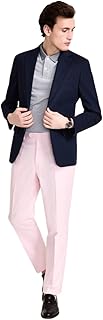 Mens Modern fit Sport Coat Blazer 46 L Navy Blue Solid Stretch