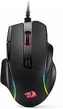 M925 Wired Gaming Mouse, 24,000 Max DPI Optical Gaming Mouse with 10 Programmable Buttons, Ergonomic Natural Grip Build, Software Supports DIY Keybinds & DPI, Black