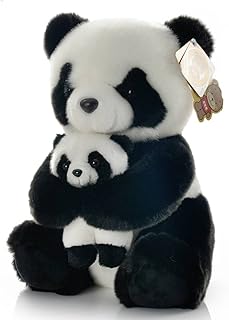12 Inch Parent-Child Panda Plush Toys Mum and Baby Panda Stuffed Toys