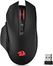 M656 Gainer Wireless Gaming Mouse, 4000 DPI 2.4Ghz Wireless Mouse w/ 5 DPI Levels, 7 Macro Buttons, Red LED Backlit & Pro Software/Drive Supported, for PC/Mac/Laptop