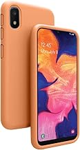 Vinve Liquid Silicone Case for Samsung Galaxy A10e, Gel Rubber Full Body Protection Shockproof Cover Slim Fit Drop Protection Case (Orange)