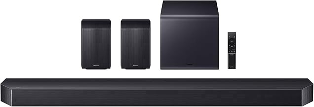 Q-Series Soundbar HW-Q990H 11.1.4ch with Wireless Subwoofer & Rear Speakers, Wireless Dolby Atmos, Q-Symphony, SpaceFit Sound Pro, Adaptive Sound, Game Mode Pro, Alexa Built-in (2026 Model)