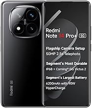Redmi Note 14 Pro+ Plus 5G + 4G LTE (for Tmobile Mint Tello & Global) (256GB + 8GB) NFC 6.67" 120Hz 200MP Pro AI Camera Model 24115RA8EG Unlocked Dual Sim (Midnight Black)