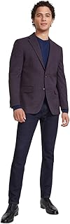 Mens Modern fit Sport Coat Blazer 36 S Burgundy Purple Check