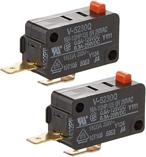 (2Pack) V-5230Q Microwave Door Micro Switch (Normally Open) fit for GE/Samsung/Sharp/Frigidaire 5304509460, 5304464099, QSWMA168WRZZ, WB24X829, WB02X21313, WB24X10047, WB24X10029