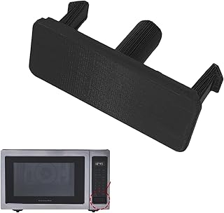Microwave Oven Door Eject Button for KitchenAid,Whirlpool Upgraded, Reinforced, Thickened Rectangular Button Replacement (Black)