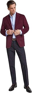 Mens Modern fit Corduroy Sport Coat Blazer 40 S Dark Red Solid