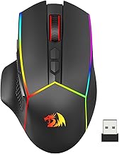 Wireless Gaming Mouse, Tri-Mode 2.4G/Bluetooth/USB-C, 7 Programmable Buttons, Tactile Rapid Fire Key, 8000 DPI RGB Ergonomic Mouse for PC Windows Gaming & Work, M814
