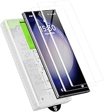 2 Pack Samsung Galaxy S23 Ultra / S22 Ultra Curved Edge HD Clear Screen Protector, PET Film with Auto Dust Elimination Cabin, Anti-Glare, Sensitive Touch, Bubble-Free, Case Friendly