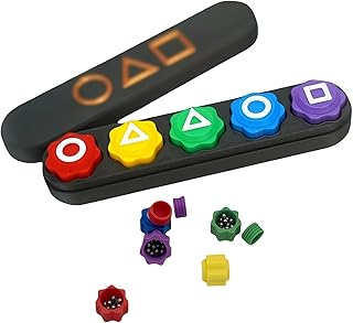 Gonggi Game Set Pack of 5 with Steel Beads - Authentic Korean Jackstones, 3D-Printed Durable Plastic Shells & Weighted Design forAdults, Traditional Toss & Catch Game Gift