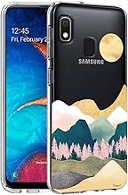 Case Compatible with Galaxy A10e Galaxy A20e Case Clear with Design Soft TPU Shock Absorption Slim Embossed Pattern Protective 5.8 inch (Sierra Mountains)