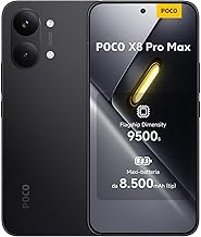 Poco X8 PRO MAX 5G Ai (Compatible with Tmobile Mint Tello & Global) (256GB + 12GB) 6.83" 50MP Gamers Phone NFC Dual sim Unlocked Model 2602BPC18G Liberado (Black) | 50MP Camera