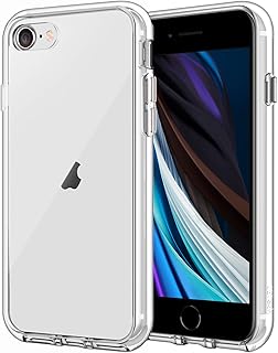 JETech Case for iPhone SE 3/2 (2022/2020 Edition), iPhone 8 and iPhone 7, 4.7-Inch, Non-Yellowing Shockproof Phone Bumper Cover, Anti-Scratch Clear Back (Clear)
