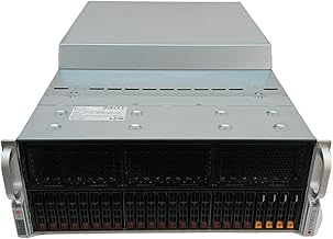 Supermicro 4U DeFi Blockchain Server BYO 8X PCIe 4.0 GPU, 2X EPYC 7352 2.3GHz 24-Core CPU, 512GB 3200MHz Memory, 2X 480GB SSD, 100GbE QSFP, Rails (Renewed)