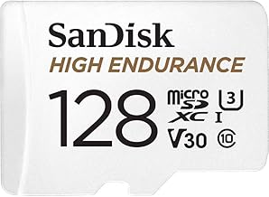 128GB High Endurance Video microSDXC Card with Adapter for dash cam and home monitoring systems - C10, U3, V30, 4K UHD, Micro SD Card - SDSQQNR-128G-GN6IA