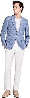 Mens Modern fit Sport Coat Blazer 36 R Mid Blue Solid Stretch