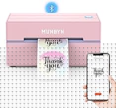MUNBYN Bluetooth Thermal Label Printer, 130B Wireless 4x6 Shipping Label Printer for Shipping Packages Small Business Office or Home, Compatible with iPhone Android iPad Windows macOS Chrome Etsy eBay