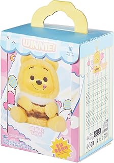 Disney Winnie The Pooh Collection Beach Vacation Blind Box Figure Vinyl Plush Pendant Model Collectible Toy for Home Decor Holiday Birthday Gifts for Girls and Boys Single Box (Random One)