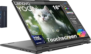 Yoga 7i 2-in-1 16" FHD 2K Touchscreen Laptop, Intel Core Ultra 7 155U, 16GB RAM 1TB SSD, Backlit Keyboard, Fingerprint Reader, Wi-Fi 6E, Bluetooth 5.3, Webcam, Windows 11 Home, Storm Grey