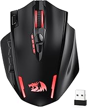M913 MAX Wireless Gaming Mouse, 26000 DPI MMO Optical Mouse with 16 Programmable Buttons, BT & 2.4G Wireless, Software Supports DIY Keybinds