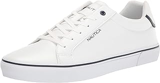 Men’s Casual Fashion Sneakers, Lace-Up Low-Top Walking Shoes with Comfortable Cushioned Footbed, Lightweight Vegan Leather Upper and Durable Grippy Outsole - Leonard