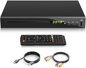HD Blu Ray Player, Blue Ray/DVD/CD Player for TV, Play Region A/1 Blu-ray Disc and All Region DVD Discs, Blu-ray DVD Player with HDMI/AV/Coaxial Output, USB Input, Built-in PAL NTSC (Zone 1 Blu-ray)