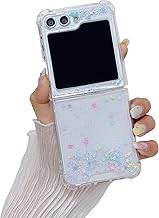 for Samsung Galaxy Z Flip 7 Glitter Case,Bling Shiny Sparkle Sequin Love Hearts Stars Design Soft TPU Silicone Slim Shockproof Protective Phone Cover - Stars Dots