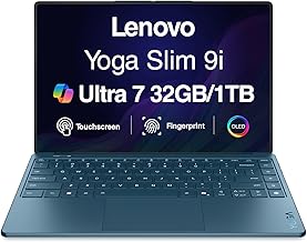 Lenovo Yoga Slim 9i AI Powered Copilot+ Laptop 14.0" 120 Hz Touch OLED 4K 750 nits Display (Intel Ultra 7-258V, 32GB LPDDR5X, 1TB SSD, Backlit KB, Fingerprint, 2 Thunderbolt 4, WiFi 7, Win 11 Pro)