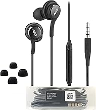 Samsung Earbuds Stereo Headphones 3.5mm compataible with Samsung Galaxy S10 S10e S9 S8 Plus A31 A71 Wired Earphones - with Microphone and Volume Buttons (Black)