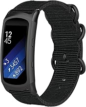 Woven Nylon Band Compatible with Samsung Gear Fit2 Pro SM-R365/Gear Fit2 SM-R360 Quick Fit Wrist Watch Band Fabric Strap for Gear Fit 2/Fit 2 Pro Smartwatch Accessory Replacement Band