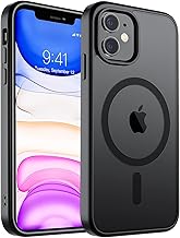Magnetic for iPhone 11 Phone Case(Compatible with MagSafe)(Military Grade Drop Protection) Translucent Matte Shockproof Phone Cover,Black
