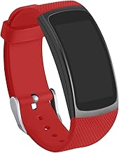Compatible Gear Fit2 Bands, Silicone Replacement Strap for Samsung Gear Fit 2 & 2 Pro Tracker, Red