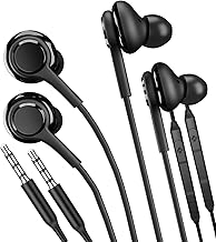 3.5mm Headphones Wired Earbuds with Microphone Earphones (2 Pack) Compatible for Samsung Galaxy S10 S10e S7 S8 S9 Note 7 8 Note 9 A10e A70 3.5mm Jack Gaming Laptop Video Game PC Android Headset
