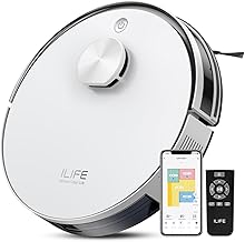 A30s Robot Vacuum, 10000Pa Max Suction Robotic Vacuum Cleaner with LiDAR Navigation, Home Mapping, No-Go Zone, 150 Mins, 2.4G WiFi/App/Alexa/Remote Control, for Hard Floor Carpet and Pet Hair