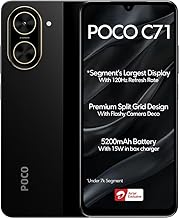 Poco C71 4G LTE (for Tmobile Mint Tello & Global) (128GB + 4GB) 32MP Dual Camera 6.88" 120Hz Octa Core Unlocked Model 25028PC03G (Black)