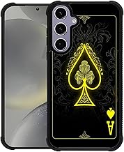 CARLOCA Case for Samsung Galaxy S24 S25,Playing Card Ace 2 Design Shockproof with 4-Sided Airbag, Anti-Scratch & Anti-Slip TPU Cover - Protective Phone Case for Men Women