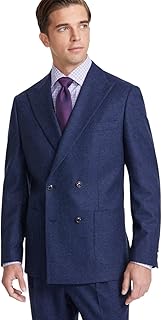 Mens Modern fit Double Breasted Suit Jacket Blazer 40 L Blue Wool