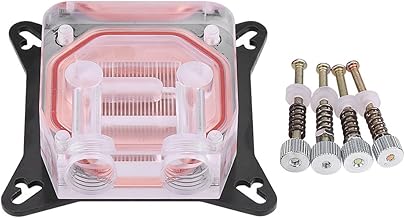 GPU Water Block, Computer Universal Water Cooling Block, GPU Waterblock Copper Base POM Cover with Waterway, Acrylic Water Cooling System Parts Radiator Clear Kits for DIY PC