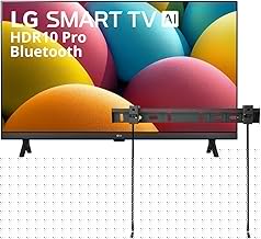 LG 32" inch Smart TV (2025) LR600 32" Class HD HDR10 LR60 Series webOS 23 Bluetooth α5 AI Processor Gen6 + Wall Mount (Renewed)