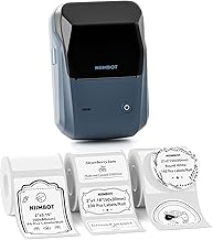 NIIMBOT B1 Label Maker Machine, Thermal Label Printer Easy to Use for Office, Home, Business, Came with 3 Roll White Labels(Blue)