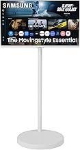 The Movingstyle Essential 32" 4K UHD Smart Monitor with Adjustable Rolling Stand, Smart TV Apps, Built-in Speakers, White Design, Gaming Hub, AI Picture Optimizer, SmartThings, F-LS32FM70-MSR