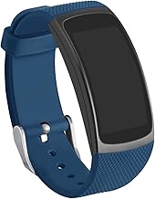 Compatible Gear Fit2 Pro & Fit2 Bands, Silicone Replacement Strap for Samsung Gear Fit 2 & 2 Pro Tracker, Slate Blue