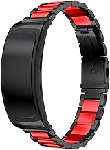 Metal Watchband Compatible with Samsung Gear Fit2 Pro SM-R365/Gear Fit2 SM-R360 Quick Fit Stainless Steel Wristband Strap Replacement for Gear Fit 2/Gear Fit 2 Pro Smartwatch Accessory