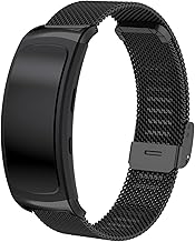 Metal Band Compatible with Samsung Gear Fit2 Pro/Gear Fit2 Mesh Woven Stainless Steel Wristbands Replacement Strap for Gear Fit 2 SM-R360 / Fit 2 Pro SM-R365