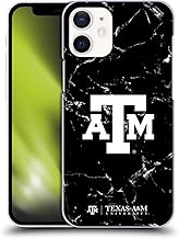 Officially Licensed Texas A&M University TAMU B&W Marble Hard Back Case Compatible with Apple iPhone 12 Mini