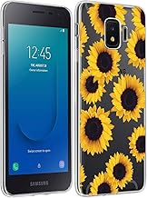 for Galaxy J2 Case,for GalaxyJ2 Core/J2Dash/J2Pure/J260/J2 Shine Case with Flowers, Shockproof Clear Floral Soft Flexible TPU Slim Phone Cover for Samsung Galaxy J2 2019 Sunflower