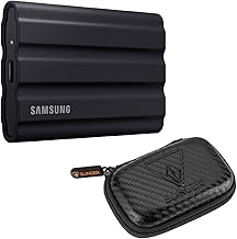 T7 Shield USB 3.2 Gen 2 Type-C Portable External - 4TB, Black, SSD with Case