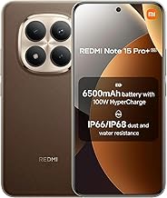Redmi Note 15 Pro+ Plus 5G Ai (Compatible with Tmobile Mint Tello & Global) (512GB + 12GB) NFC 6.83" 120Hz 200MP Ultra Camera Model 2510ERA8BG Unlocked Dual Sim Liberado (Mocha Brown)