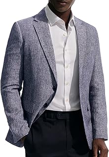 Mens Casual Business Sport Coat Blazer Two Buttons Slim Fit Lightweight Jacket
